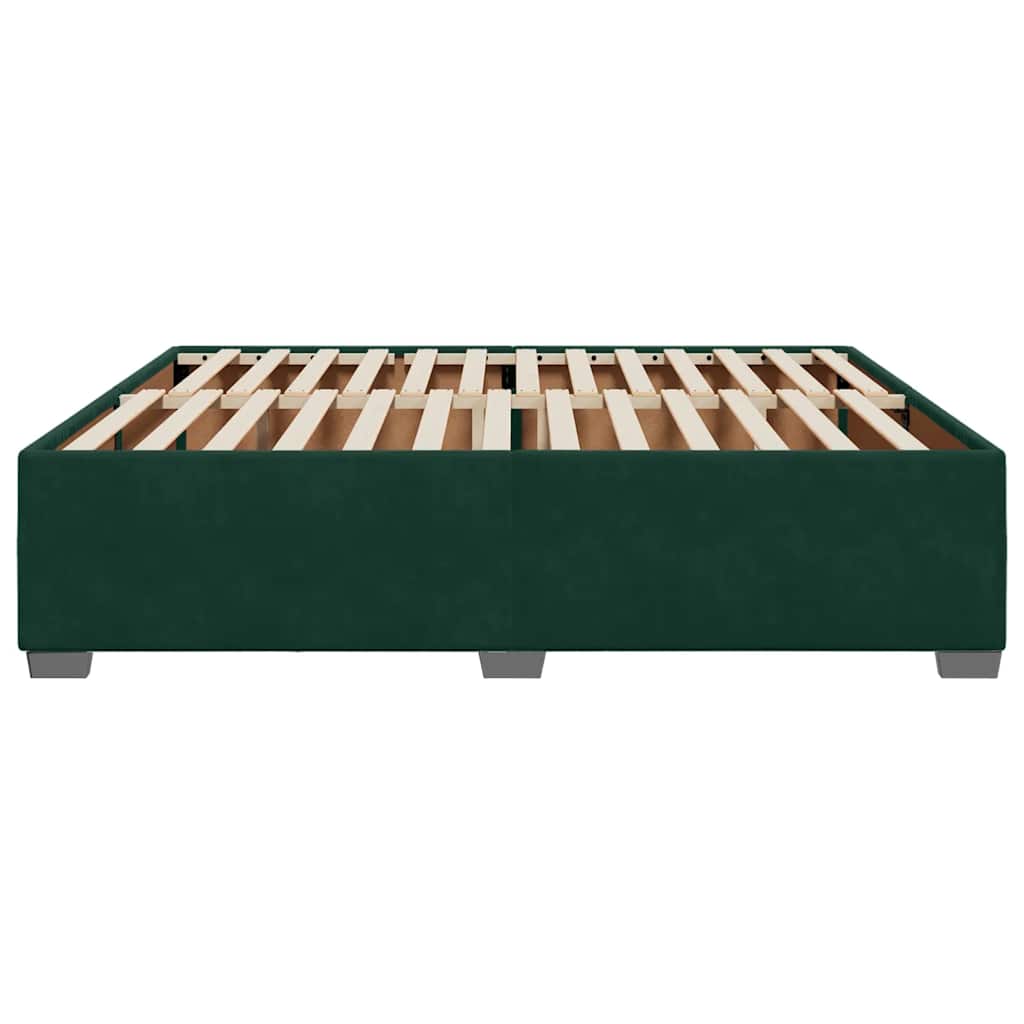 Giroletto senza Materasso-Struttura Letto Verde Scuro 180x200 cm in Velluto 952625