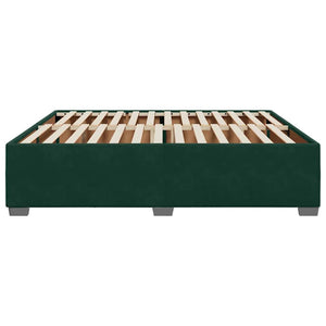 Giroletto senza Materasso-Struttura Letto Verde Scuro 180x200 cm in Velluto 952625