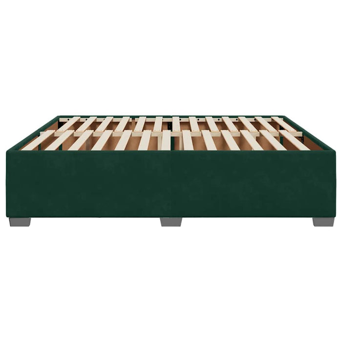 Giroletto senza Materasso-Struttura Letto Verde Scuro 180x200 cm in Velluto 952625