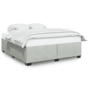 vidaXL Giroletto senza Materasso Grigio Chiaro 200x200 cm Velluto