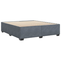 Giroletto senza Materasso Grigio Scuro 200x200 cm Velluto 3284656