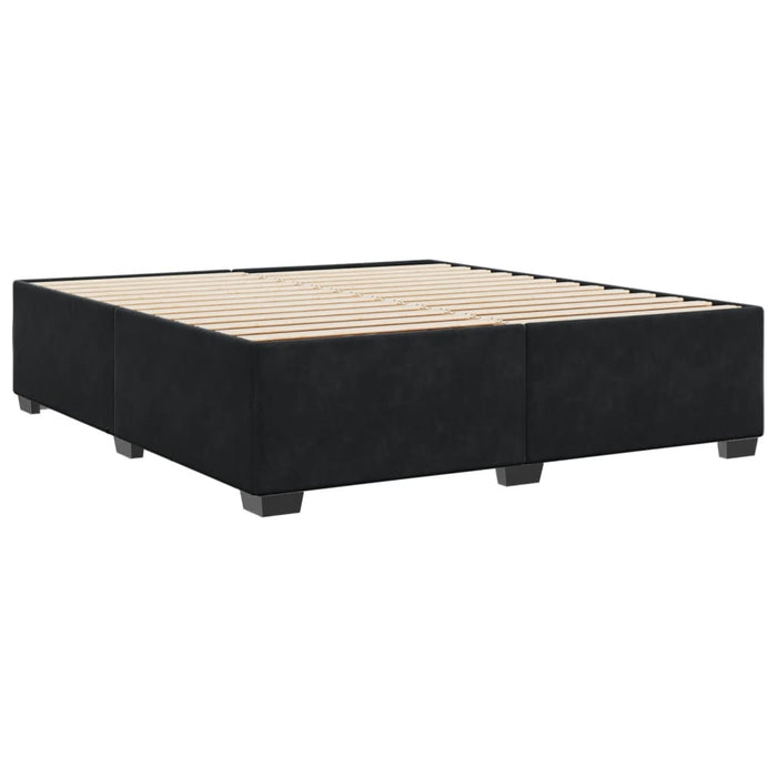 Giroletto senza Materasso-Struttura Letto Nero 200x200 cm in Velluto 589669