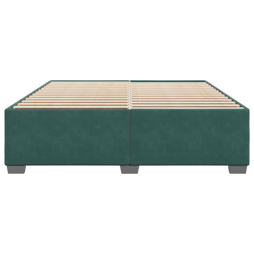 Giroletto senza Materasso Verde Scuro 200x200 cm in Velluto 3284658