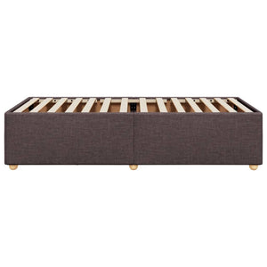Giroletto senza Materasso-Struttura Letto Marrone Scuro 80x200 cm Tessuto 458795