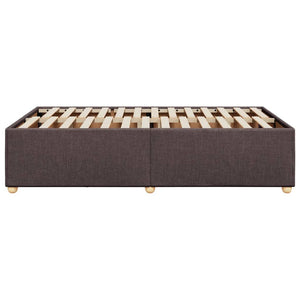 Giroletto senza Materasso-Struttura Letto Marrone Scuro 80x200 cm in Tessuto 738427