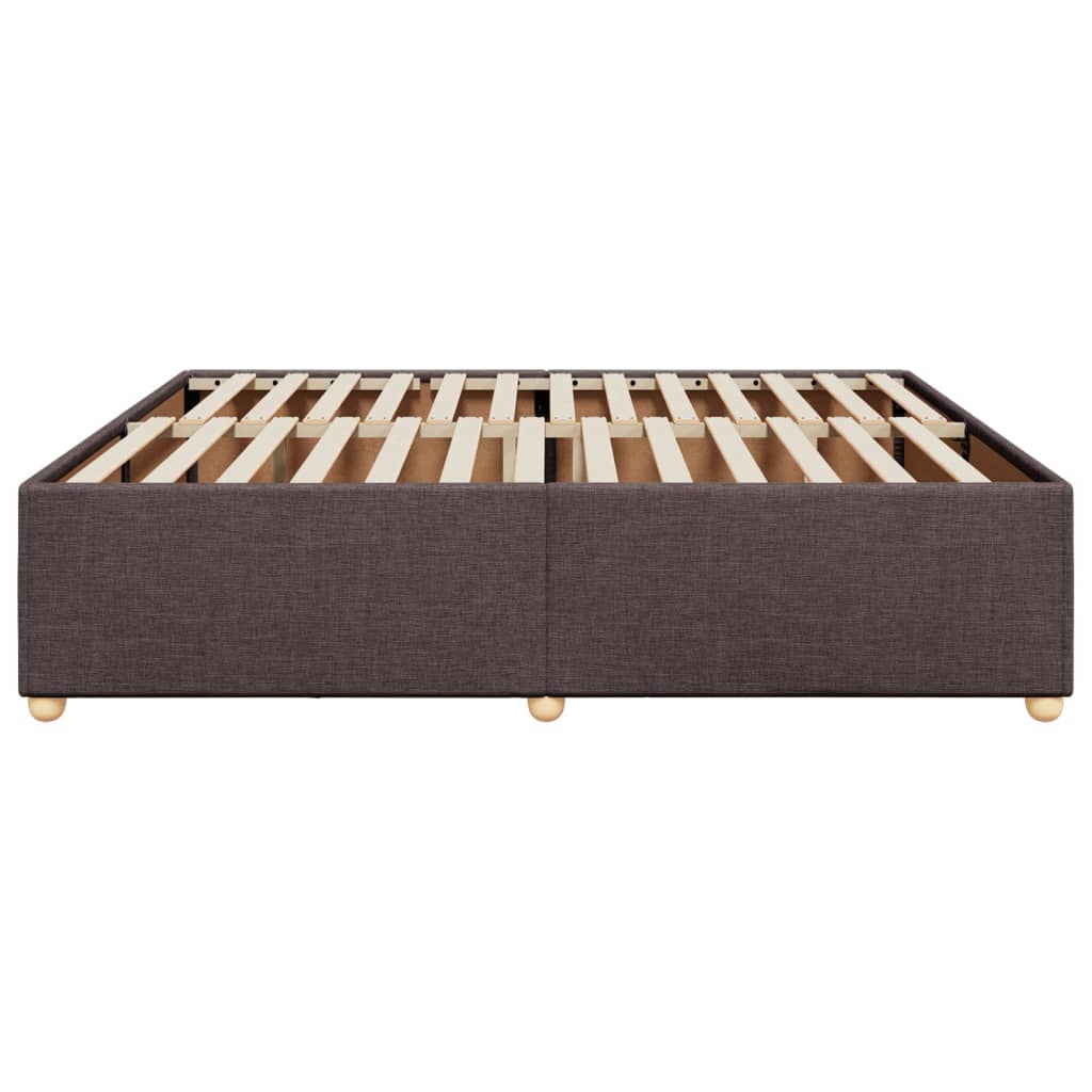 Giroletto senza Materasso-Struttura Letto Marrone Scuro 200x200 cm in Tessuto 772236