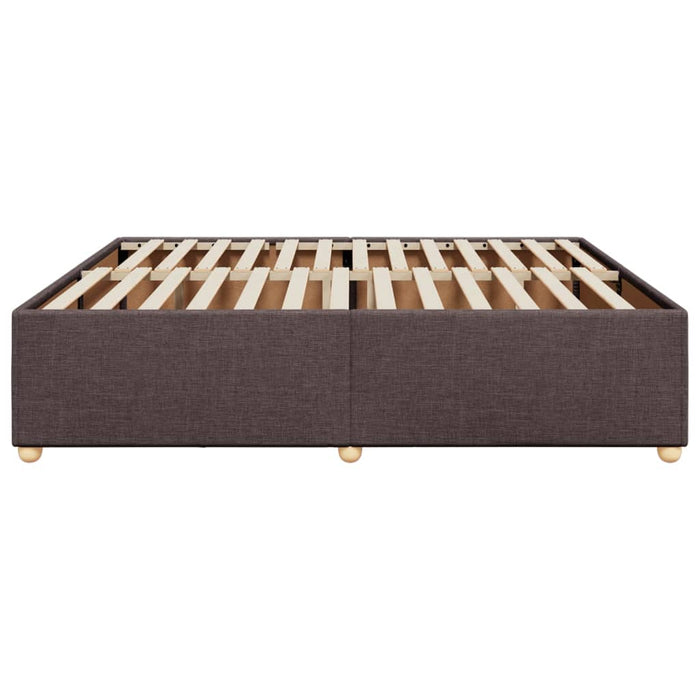 Giroletto senza Materasso-Struttura Letto Marrone Scuro 200x200 cm in Tessuto 772236