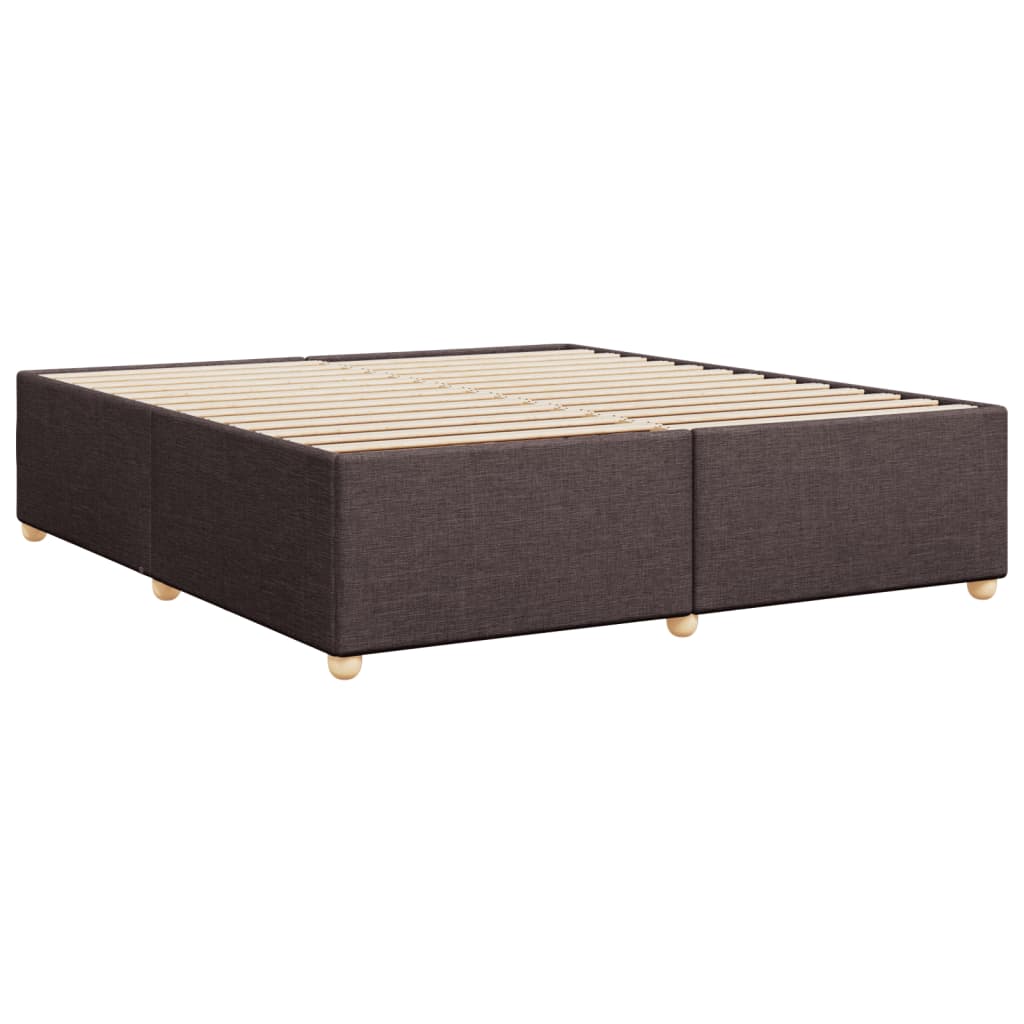 Giroletto senza Materasso-Struttura Letto Marrone Scuro 200x200 cm in Tessuto 772236