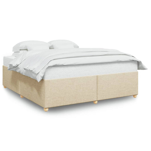 Giroletto senza Materasso-Struttura Letto Crema 200x200 cm in Tessuto 964118