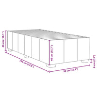 Giroletto senza Materasso Tortora 90x190 cm Tessuto 3284801