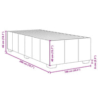 Giroletto senza Materasso Grigio Chiaro 100x200 cm Tessuto 3284811