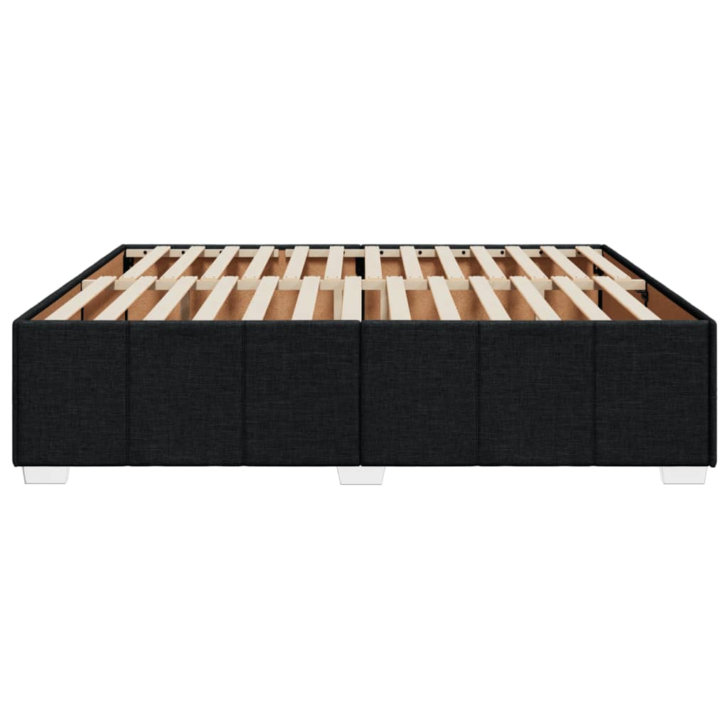 Giroletto senza Materasso-Struttura Letto Nero 200x200 cm in Tessuto 155351