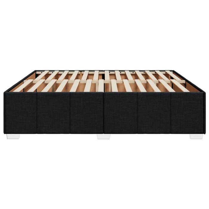 Giroletto senza Materasso-Struttura Letto Nero 200x200 cm in Tessuto 155351