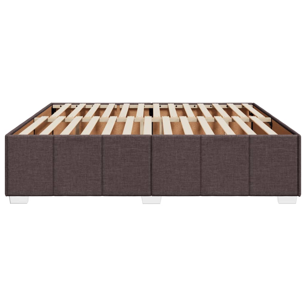 Giroletto senza Materasso-Struttura Letto Marrone Scuro 200x200 cm in Tessuto 928327
