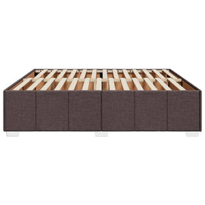 Giroletto senza Materasso-Struttura Letto Marrone Scuro 200x200 cm in Tessuto 928327
