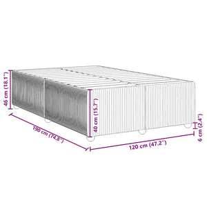 Giroletto senza Materasso-Struttura Letto Nero 120x190 cm in Tessuto 703039