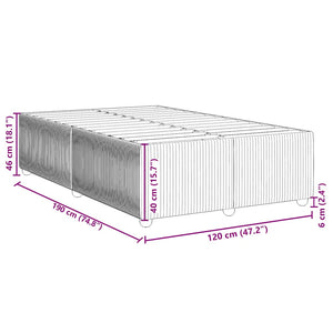 Giroletto senza Materasso-Struttura Letto Marrone Scuro 80x200 cm in Tessuto 592074