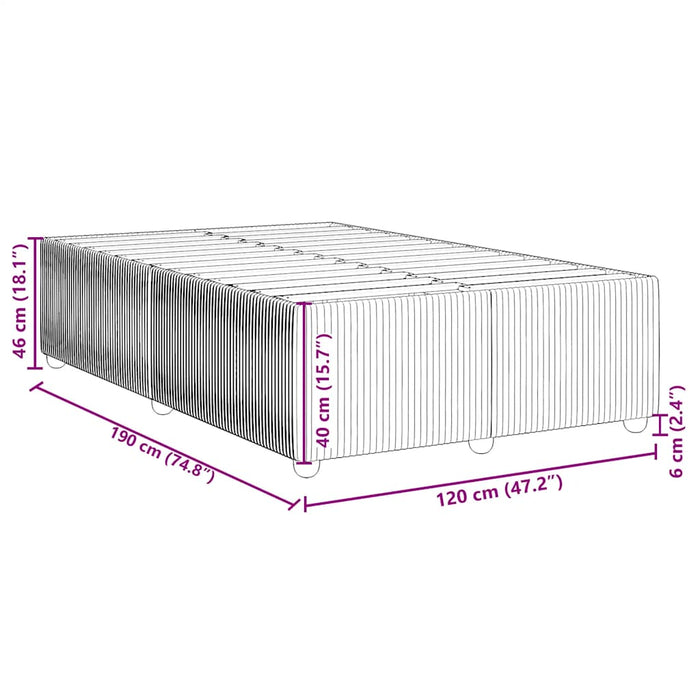 Giroletto senza Materasso-Struttura Letto Marrone Scuro 80x200 cm in Tessuto 592074