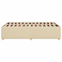 vidaXL Giroletto senza Materasso Crema 120x200 cm Tessuto