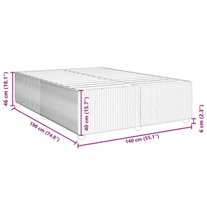 Giroletto senza Materasso Nero 140x190 cm in Tessuto 3284937