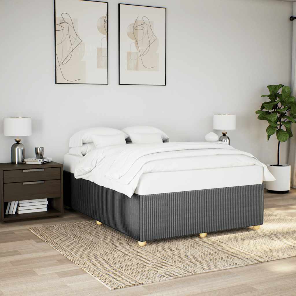 Giroletto senza Materasso-Struttura Letto Grigio Scuro 160x200 cm Tessuto