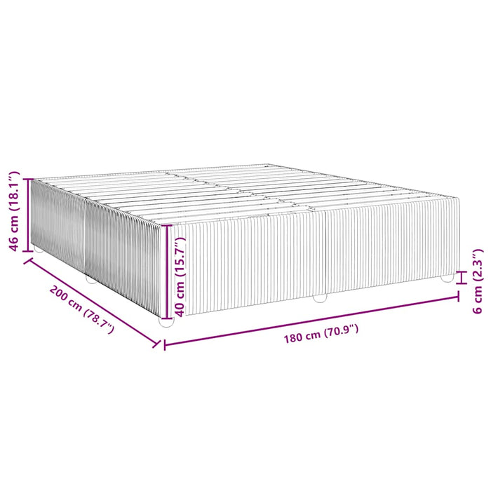 Giroletto senza Materasso Crema 180x200 cm in Tessuto 3284961