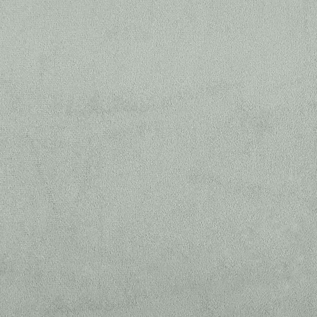 vidaXL Giroletto senza Materasso Grigio Chiaro 80x200 cm Velluto