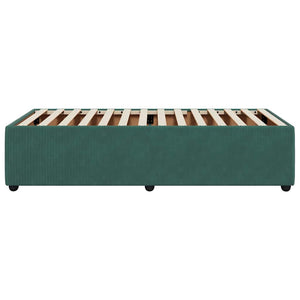 vidaXL Giroletto senza Materasso Verde Scuro 80x200 cm in Velluto