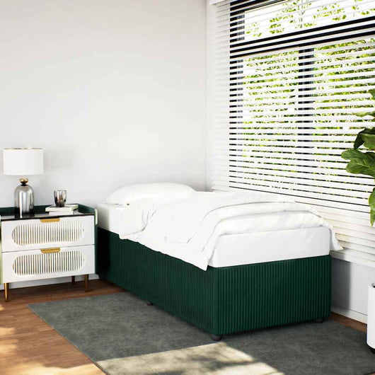 Giroletto senza Materasso-Struttura Letto Verde Scuro 90x200 cm in Velluto 249830