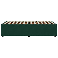 Giroletto senza Materasso-Struttura Letto Verde Scuro 90x200 cm in Velluto 249830