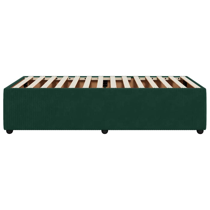 Giroletto senza Materasso-Struttura Letto Verde Scuro 90x200 cm in Velluto 249830