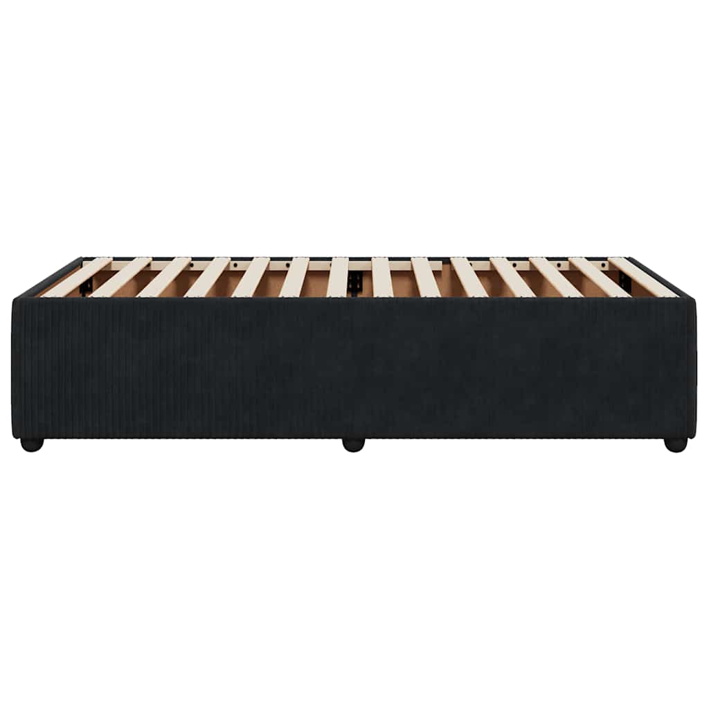 vidaXL Giroletto senza Materasso Nero 100x200 cm in Velluto