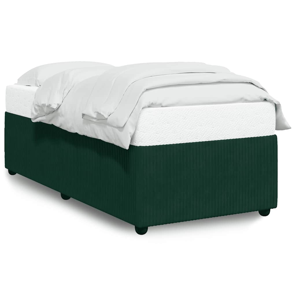 Giroletto senza Materasso-Struttura Letto Verde Scuro 100x200 cm in Velluto 456688