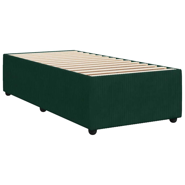 Giroletto senza Materasso-Struttura Letto Verde Scuro 100x200 cm in Velluto 456688