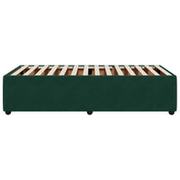 Giroletto senza Materasso-Struttura Letto Verde Scuro 100x200 cm in Velluto 456688