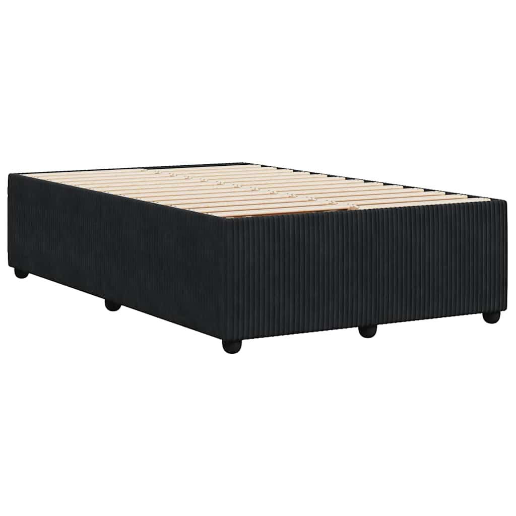 Giroletto senza Materasso-Struttura Letto Nero 120x190 cm Velluto 880109