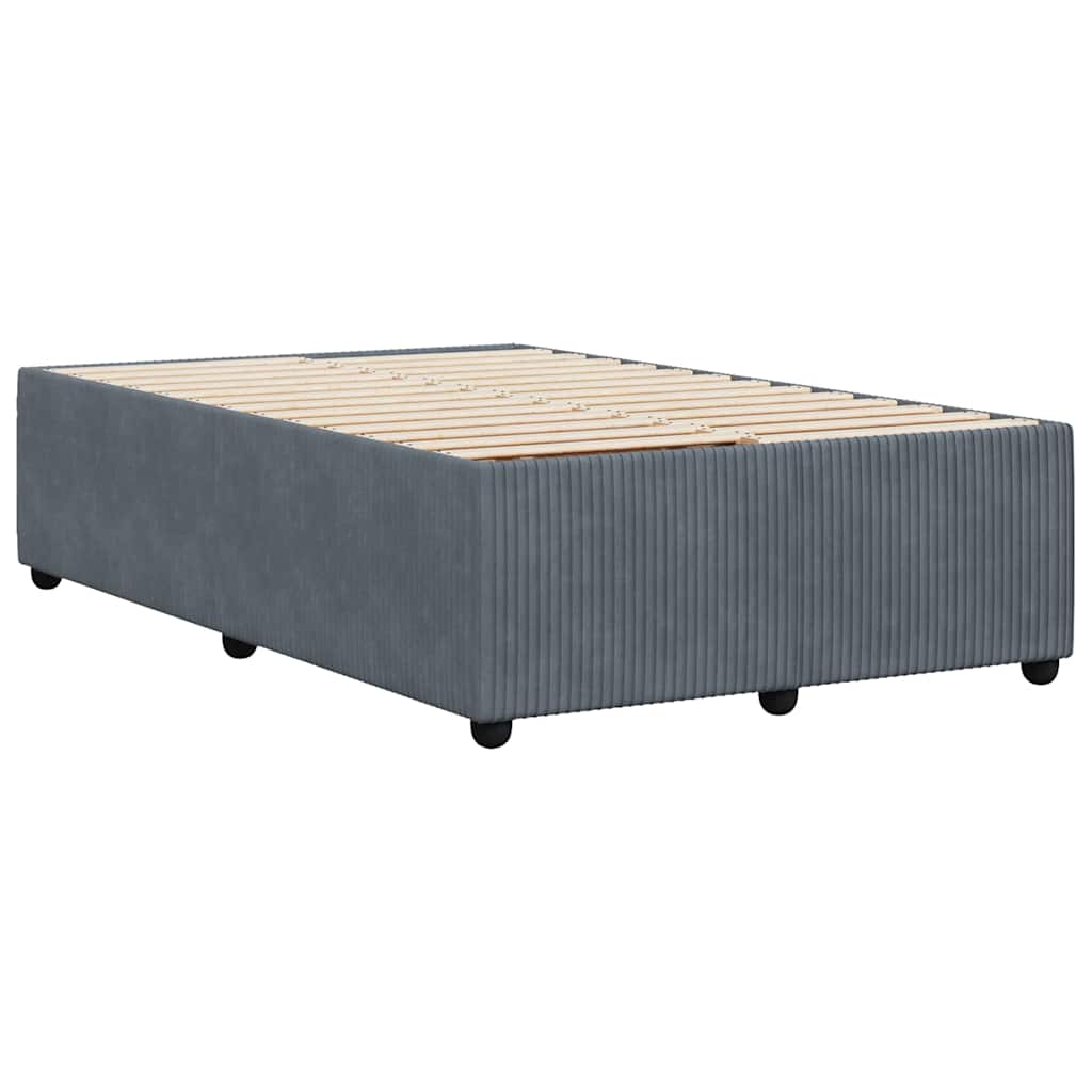 Giroletto senza Materasso Grigio Scuro 120x200 cm Velluto