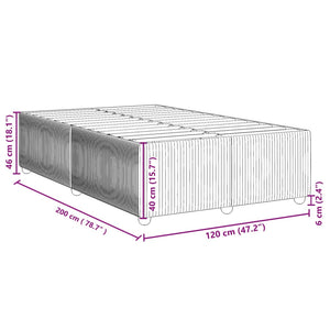 Giroletto senza Materasso Verde Scuro 120x200 cm in Velluto 3285003