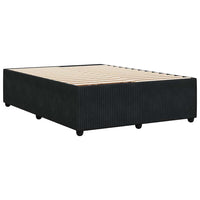 Giroletto senza Materasso-Struttura Letto Nero 140x190 cm in Velluto 887631