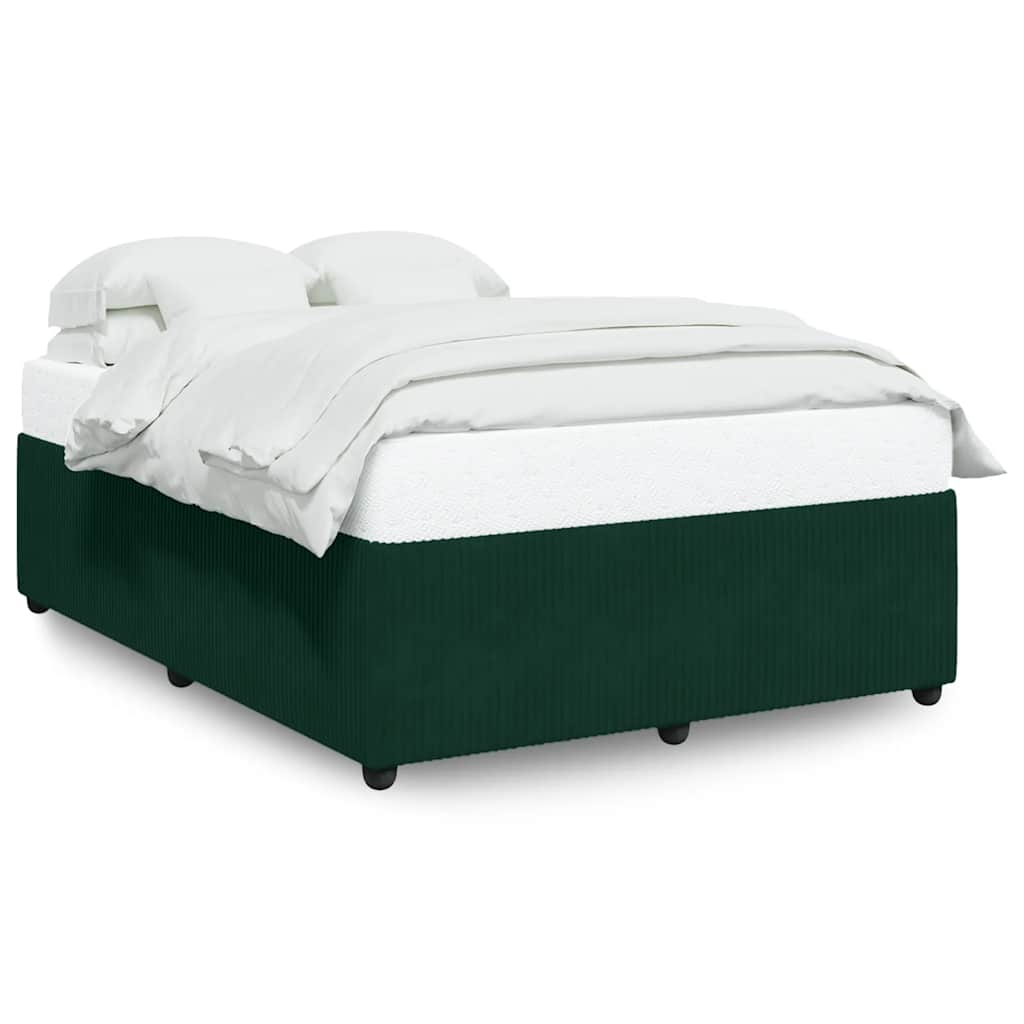 Giroletto senza Materasso-Struttura Letto Verde Scuro 140x190 cm in Velluto 991457