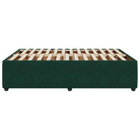 Giroletto senza Materasso-Struttura Letto Verde Scuro 140x190 cm in Velluto 991457