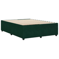 Giroletto senza Materasso-Struttura Letto Verde Scuro 140x190 cm in Velluto 991457