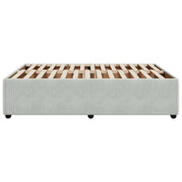 vidaXL Giroletto senza Materasso Grigio Chiaro 140x200 cm Velluto