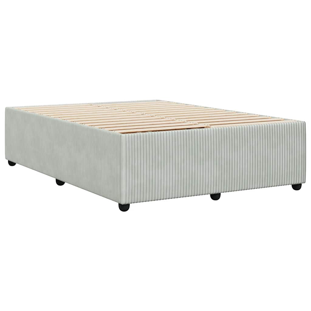vidaXL Giroletto senza Materasso Grigio Chiaro 140x200 cm Velluto