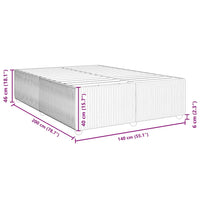 vidaXL Giroletto senza Materasso Grigio Chiaro 140x200 cm Velluto