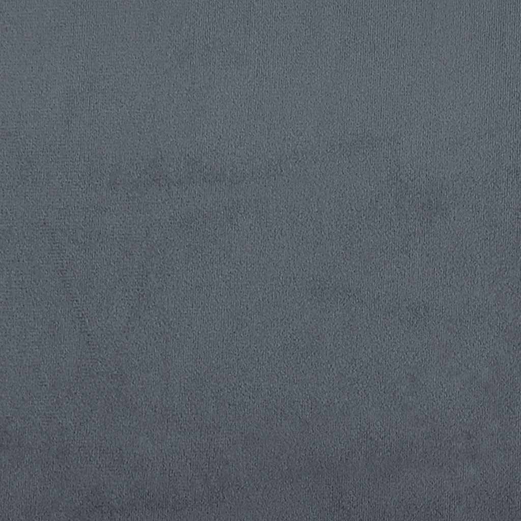 vidaXL Giroletto senza Materasso Grigio Scuro 140x200 cm Velluto