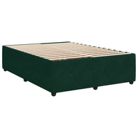 Giroletto senza Materasso-Struttura Letto Verde Scuro 140x200 cm in Velluto 927593