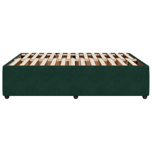 Giroletto senza Materasso-Struttura Letto Verde Scuro 140x200 cm in Velluto 927593