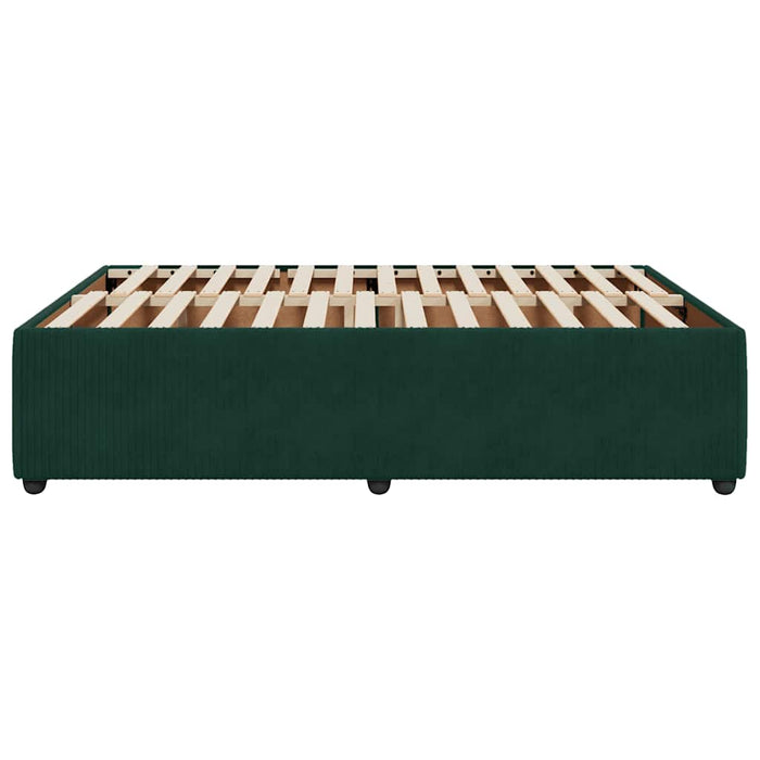 Giroletto senza Materasso-Struttura Letto Verde Scuro 140x200 cm in Velluto 927593