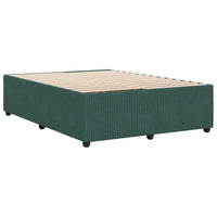 Giroletto senza Materasso-Struttura Letto Verde Scuro 140x200 cm in Velluto 927593